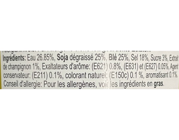 SAUCE DE SOJA AUX CHAMPIGNONS