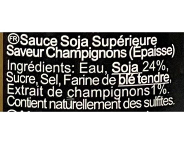 SAUCE DE SOJA AUX CHAMPIGNONS