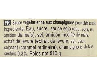 SAUCE VEGETARIENNE AUX CHAMPIGNONS