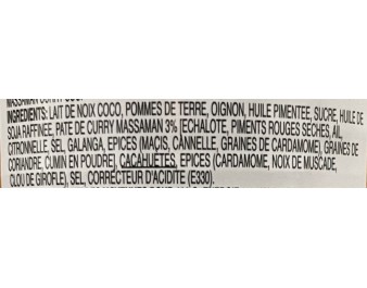 SOUPE DE CURRY MUSSAMAN