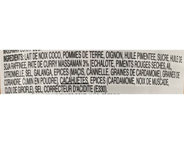 SOUPE DE CURRY MUSSAMAN