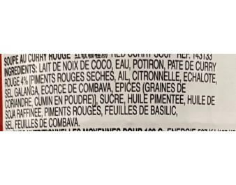 SOUPE DE CURRY ROUGE