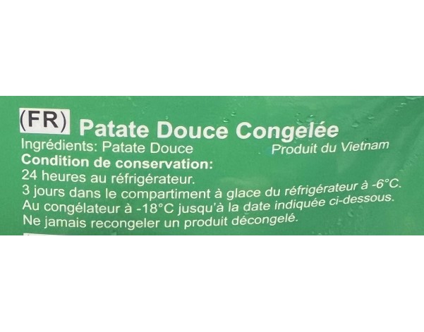 PATATE DOUCE ****