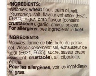 NOUILLES AU CRABE