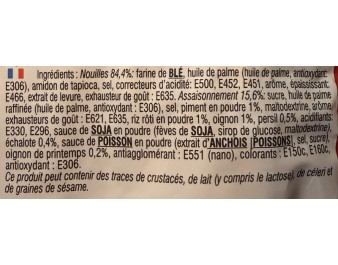 NOUILLES AU POULET GRILLE FORT ET EPICE