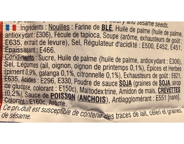 NOUILLES AUX CREVETTES