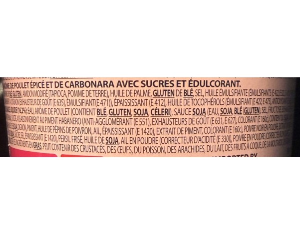 NOUILLES FRITE AU POULET CARBONARA