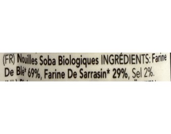 NOUILLE AU BLE SOBA BIO