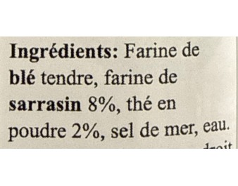 NOUILLE AU BLE SOBA ET AU THE VERT