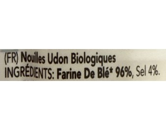 NOUILLE AU BLE UDON NATURE BIO