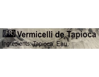 VERMICELLE DE TAPIOCA