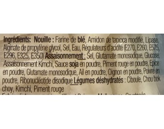 NOUILLE AU BLE UDON ARÔME KIMCHI