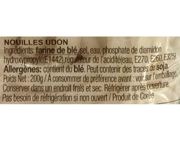 NOUILLE AU BLE UDON NATURE 4 P.