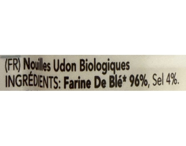 NOUILLE AU BLE UDON NATURE BIO