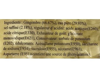 GINGEMBRE BLANC AU VINAIGRE