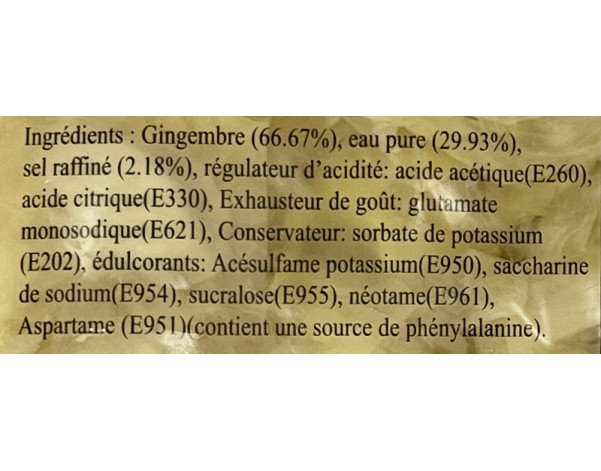 GINGEMBRE BLANC AU VINAIGRE