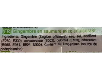 GINGEMBRE ROSE AU VINAIGRE
