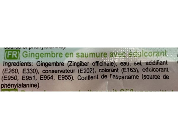 GINGEMBRE ROSE AU VINAIGRE