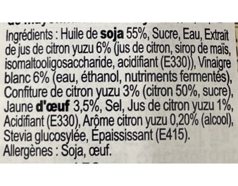 MAYONNAISE SAVEUR YUZU