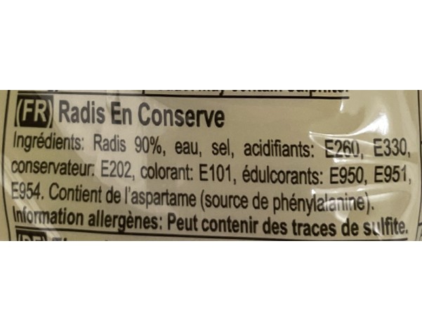 RADIS ENTIER AU VINAIGRE