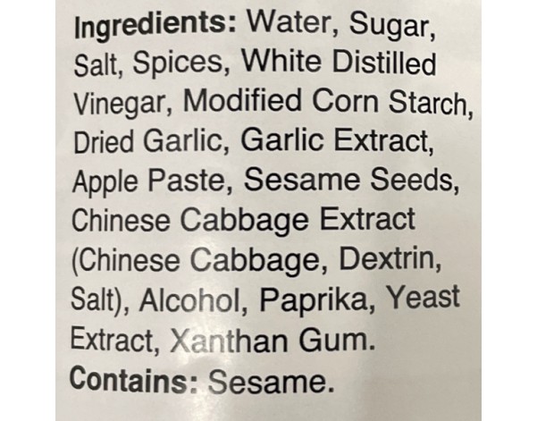 SAUCE POUR CHOUX CHINOIS PIMENTE KIMCHI