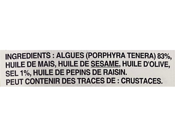ALGUE ASSAISONNEE SECHEE 4 P.