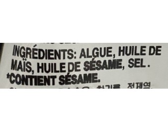 ALGUE ASSAISONNEE SECHEE 8 P.