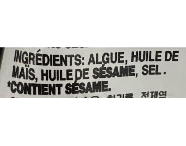 ALGUE ASSAISONNEE SECHEE 8 P.