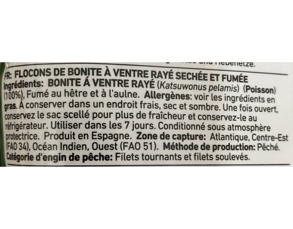 POISSON BONITE RAPE SECHE