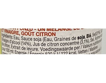 SAUCE DE SOJA PONZU CITRUS