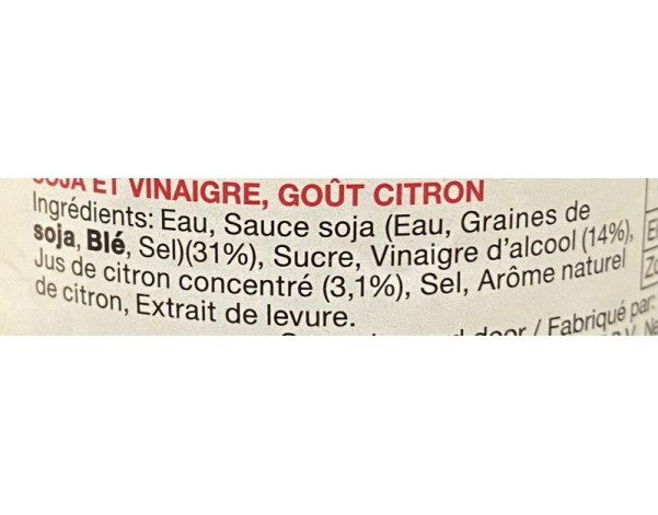 SAUCE DE SOJA PONZU CITRUS