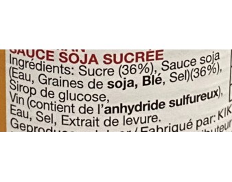 SAUCE DE SOJA SUCREE