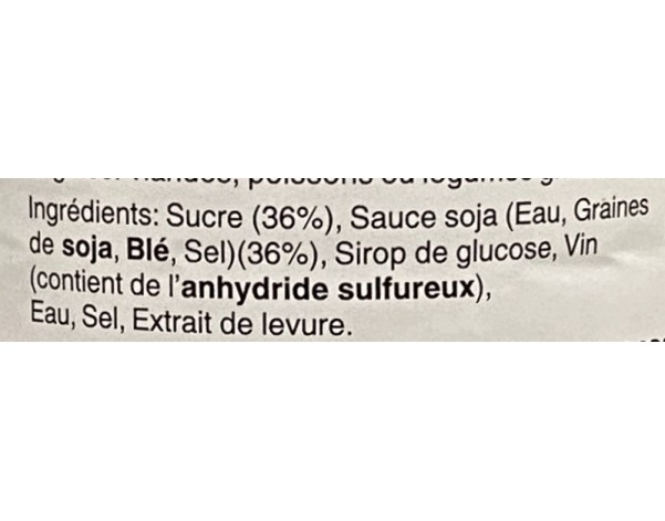 SAUCE DE SOJA SUCREE