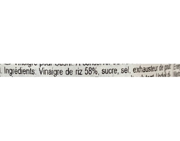 VINAIGRE DE RIZ A SUSHI (SUSHISU)