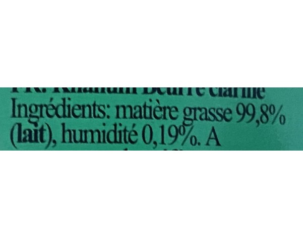 BEURRE GHEE