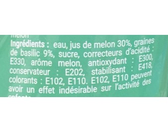 BOISSON AUX GRAINES DE BASILIC AU MELON
