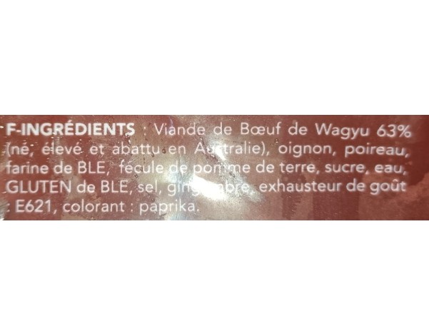 BOUCHEE AU BOEUF WAGYU 15 P. ****