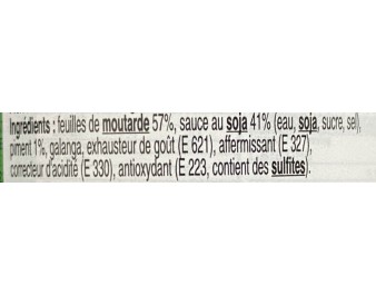 FEUILLE DE MOUTARDE SALEE PIMENTEE