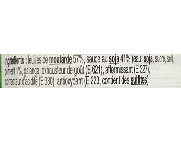 FEUILLE DE MOUTARDE SALEE PIMENTEE