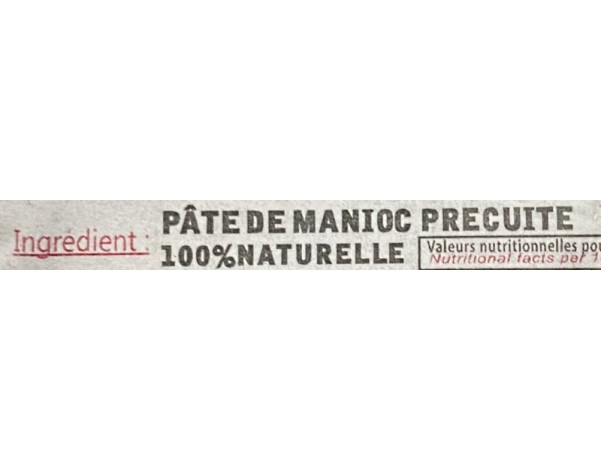 PATE DE MANIOC BOBOLO 2 P.