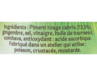 PATE DE PIMENT ROUGE CABRI