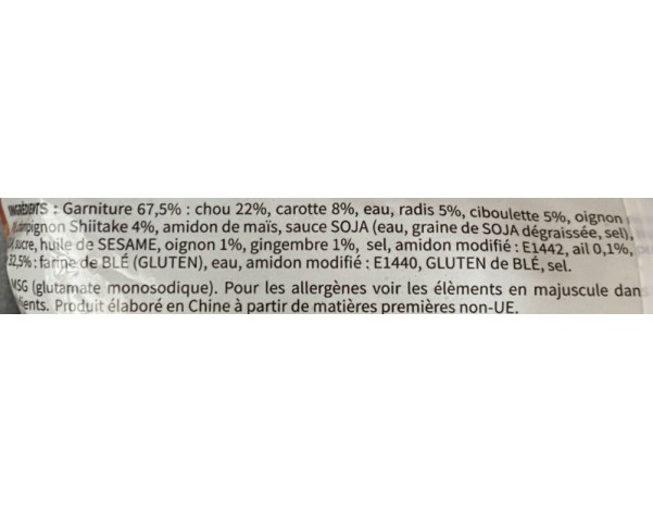 RAVIOLIS AUX LEGUMES 30 P.****