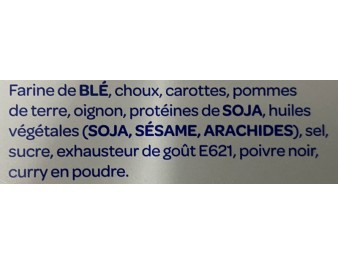 SAMOUSSAS AUX LEGUMES ET CURRY 60 P. ****