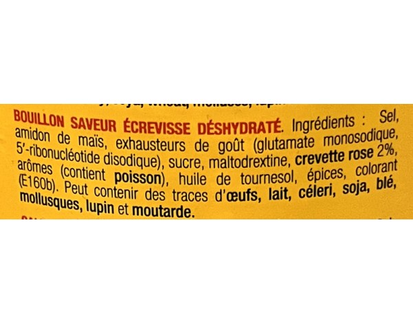 BOUILLON AROME ECREVISSE HALAL