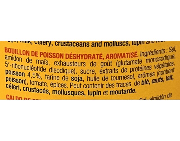 BOUILLON AROME POISSON HALAL
