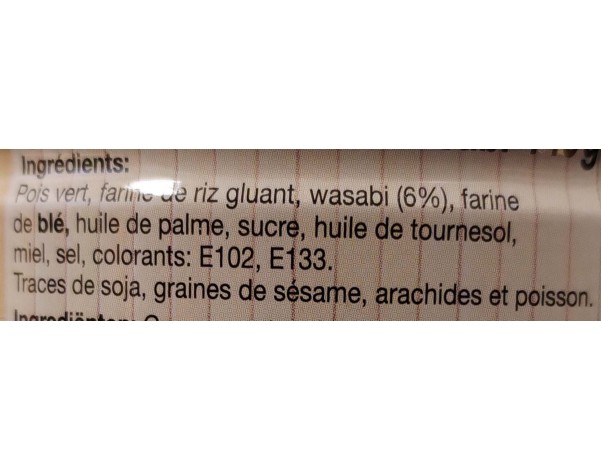 PETITS POIS GRILLES AU WASABI