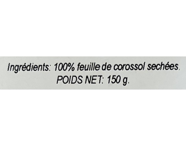 FEUILLE DE COROSSOL SECHEE