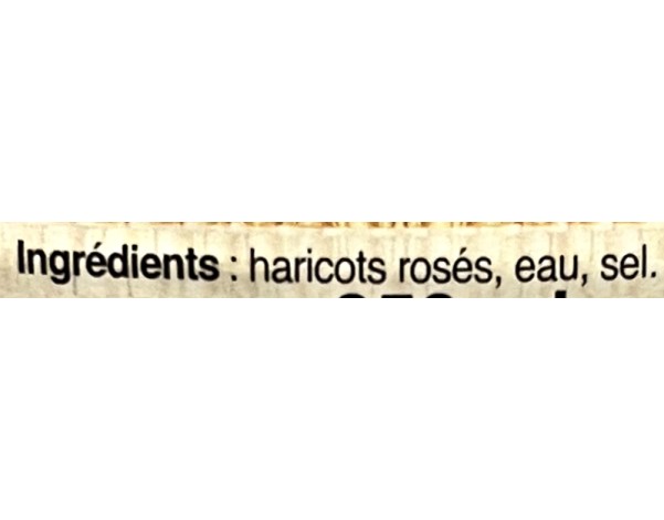 HARICOT ROSE NATURE