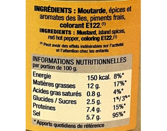 MOUTARDE CREOLE