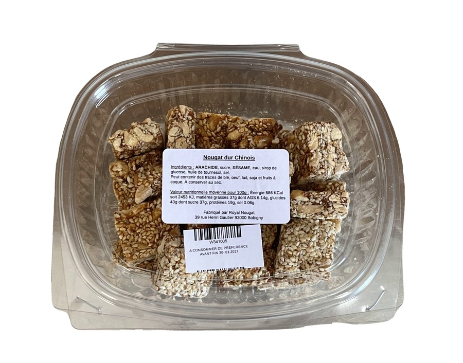 NOUGAT CROQUANT AU SESAME ET CACAHUETE